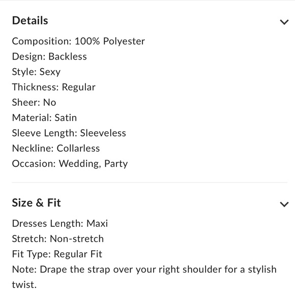 NWT Moonlight Black Open Back Silky Satin Slit Long Maxi Dress Medium - Picture 5 of 5